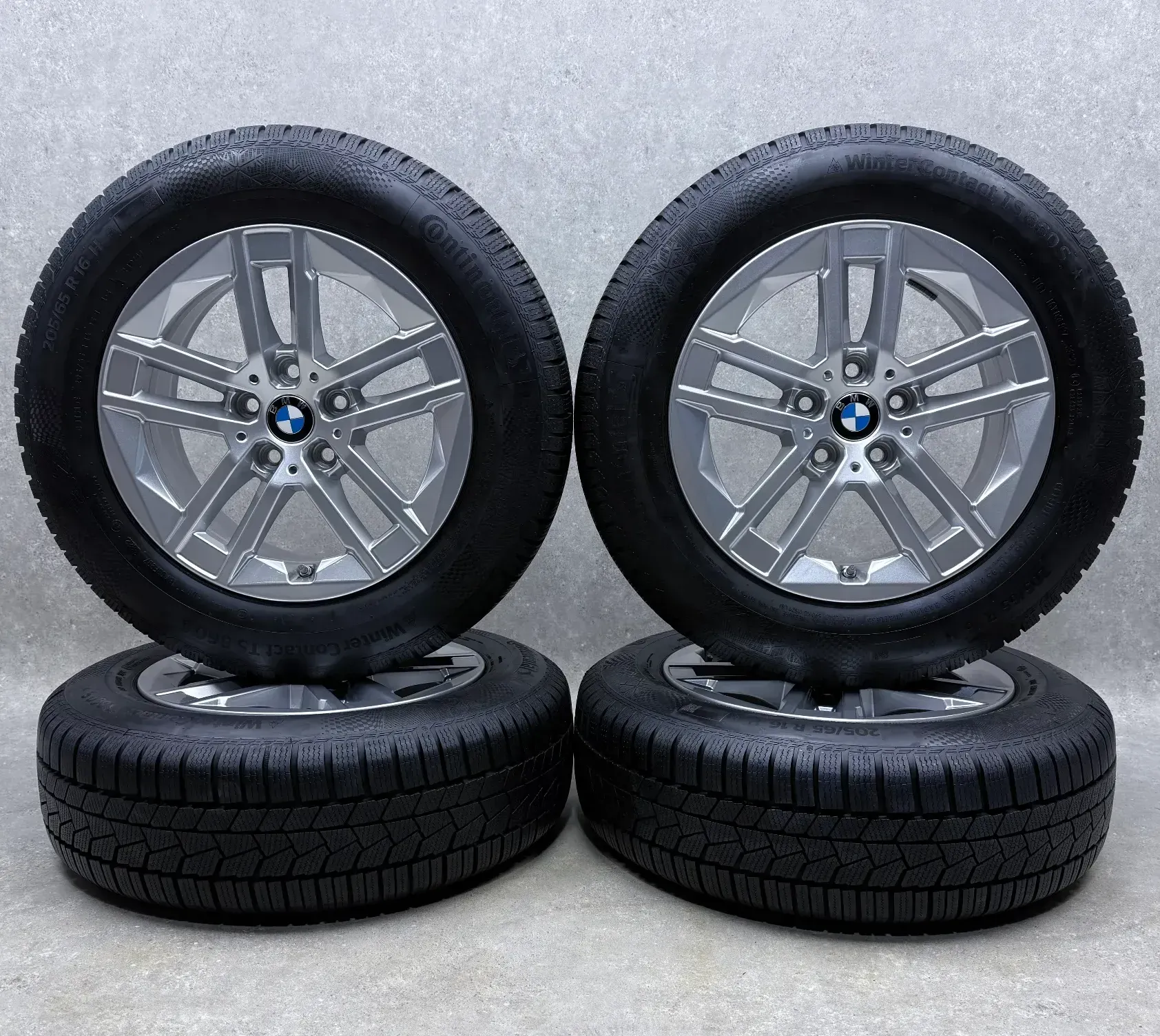 Original BMW 2er U06 16 Zoll Styling 186 Winterräder + RDKS 6888838 Silber 2x7,5-8mm + 2x6,5-7mm - Bild 1