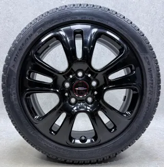 Original Mini F55 One Cooper Cooper S John Cooper Works Mini F56 One Cooper Cooper S John Cooper Works 17 Zoll JCW Double Spoke 510 Winterräder + RDKS 6855119 Schwarz Glänzend - Bild 3