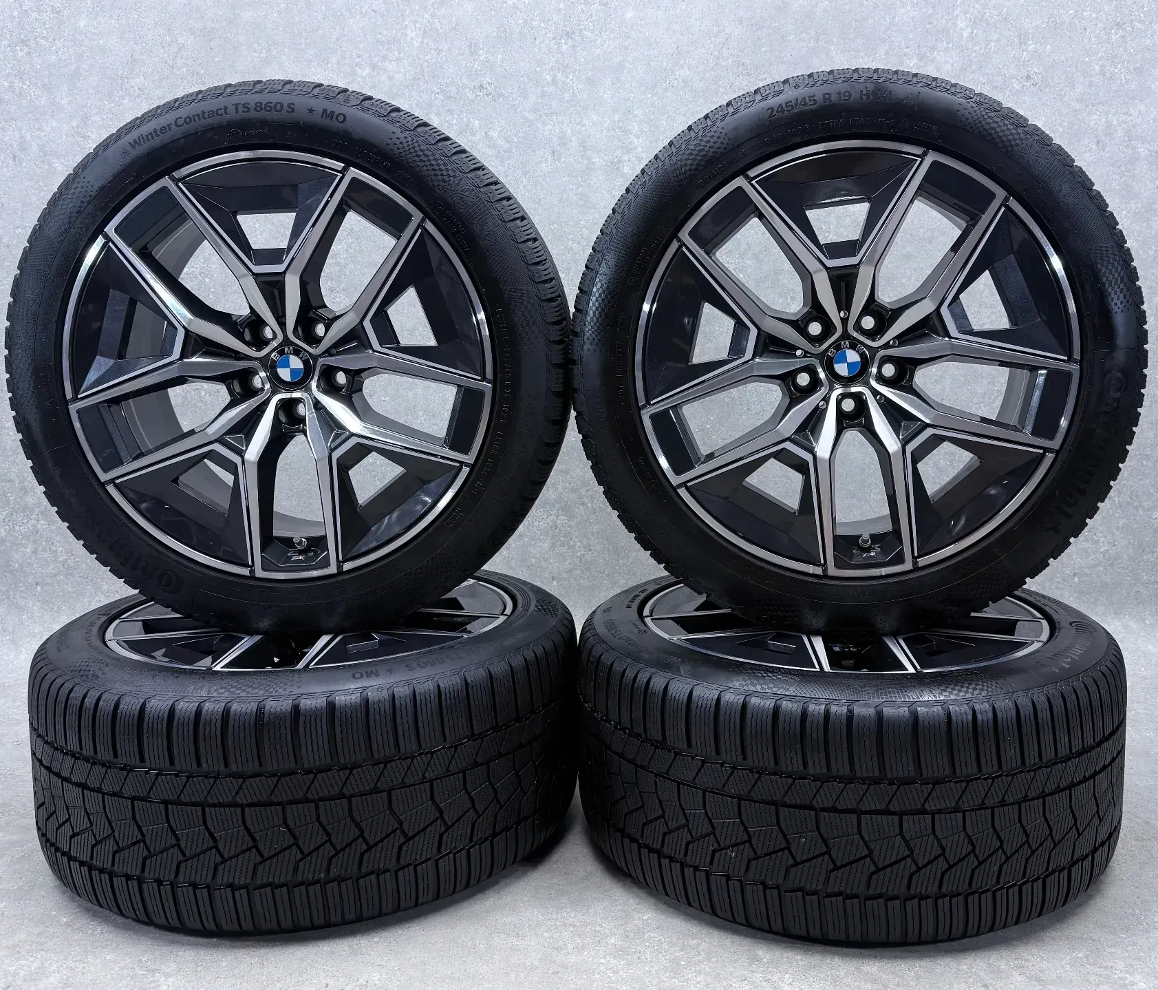 Original BMW 5er G60 Limousine BMW 5er G61 Touring BMW I5 Limousine Touring 19 Zoll Styling M936 Winterräder + RDKS 5A324E2 Midnight Grey 2x7-8mm - Bild 1
