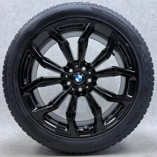 Original BMW X3 G01 BMW X4 G02 20 Zoll Styling 695 Winterräder + RDKS 6881208 Schwarz Hochglanz 7-8mm - Bild 3