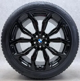 Original BMW X3 G01 BMW X4 G02 20 Zoll Styling 695 Winterräder + RDKS 6881208 Schwarz Hochglanz 7-8mm - Bild 4