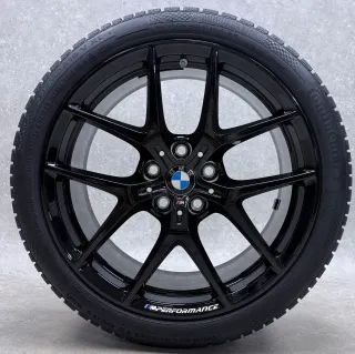 Original BMW 1er F40 BMW 2er Gran Coupé F44 18 Zoll Styling M554 Winterräder + RDKS 36118092354 Schwarz Hochglanz NEU - Bild 3