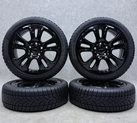 Background image for Original Mini F55 One Cooper Cooper S John Cooper Works Mini F56 One Cooper Cooper S John Cooper Works 17 Zoll JCW Double Spoke 510 Winterräder + RDKS 6855119 Schwarz Glänzend