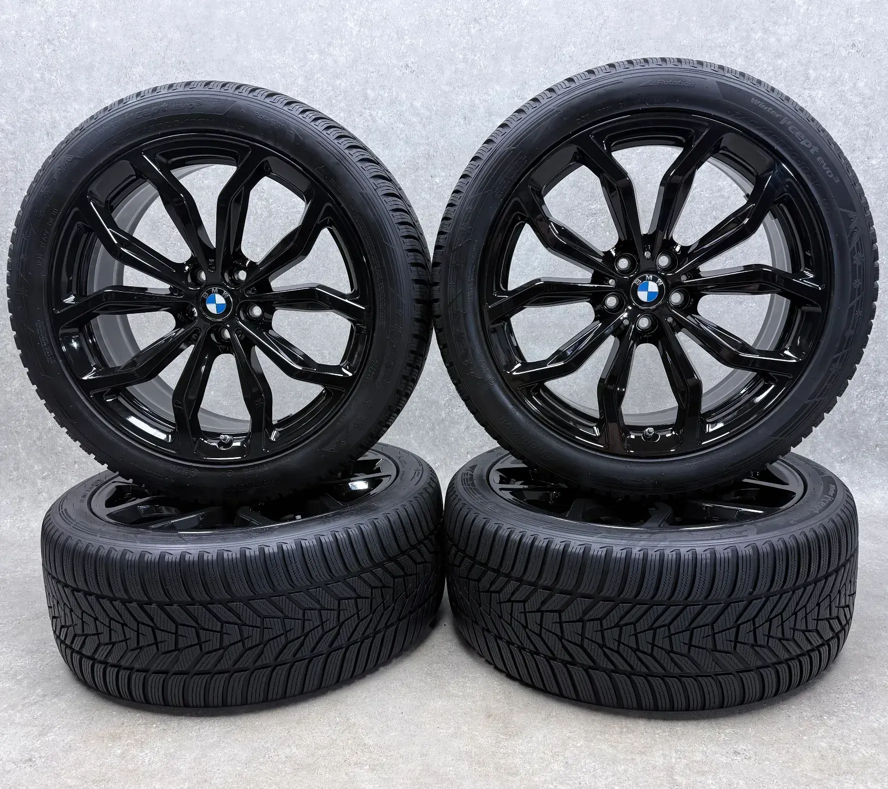 Original BMW X3 G01 BMW X4 G02 20 Zoll Styling 695 Winterräder + RDKS 6881208 Schwarz Hochglanz 7-8mm - Bild 1