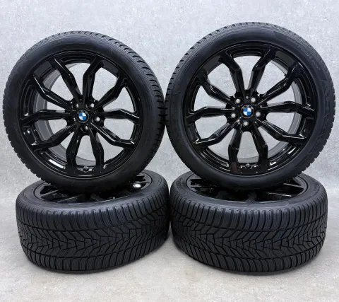 Background image for Original BMW X3 G01 BMW X4 G02 20 Zoll Styling 695 Winterräder + RDKS 6881208 Schwarz Hochglanz 7-8mm
