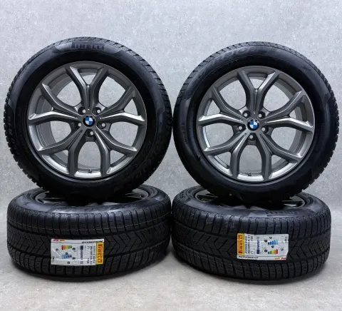 Background image for Original BMW X5 G05 BMW X6 G06 19 Zoll Styling 735 Winterräder + RDKS 6883752 Ferric Grey NEU