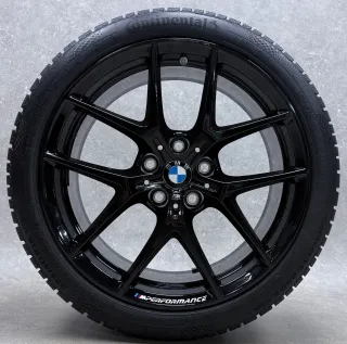Original BMW 1er F40 BMW 2er Gran Coupé F44 18 Zoll Styling M554 Winterräder + RDKS 36118092354 Schwarz Hochglanz NEU - Bild 2