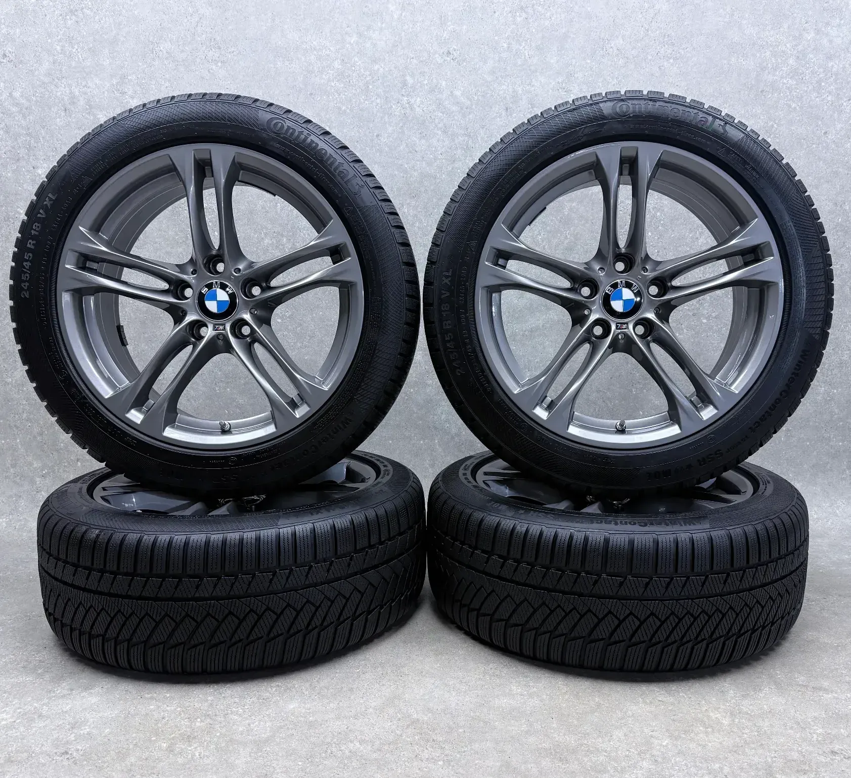 Original BMW 5er F10 F11 18 Zoll Styling M613 Winterräder + RDKS 7848572 FERRIC GREY 7-8mm - Bild 1