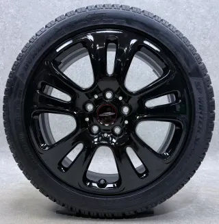 Original Mini F55 One Cooper Cooper S John Cooper Works Mini F56 One Cooper Cooper S John Cooper Works 17 Zoll JCW Double Spoke 510 Winterräder + RDKS 6855119 Schwarz Glänzend - Bild 2