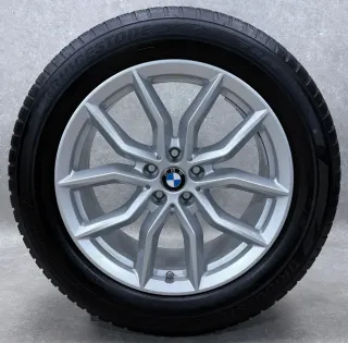 Original BMW X5 G05 BMW X6 G06 19 Zoll Styling 734 Winterräder + RDKS 6880685 Silber 2x5-6mm + 2x6-7mm - Bild 2