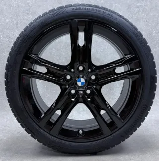 Original BMW 1er F40 BMW 2er Gran Coupé F44 18 Zoll M556 Doppelspeiche Winterräder + RDKS 8053524 Hochglanz schwarz 6-7mm - Bild 2