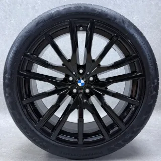 Original BMW X5 G05 BMW X6 G06 22 Zoll Styling M742 Sommerräder + RDKS 8090013 Schwarz Glanz - Bild 3