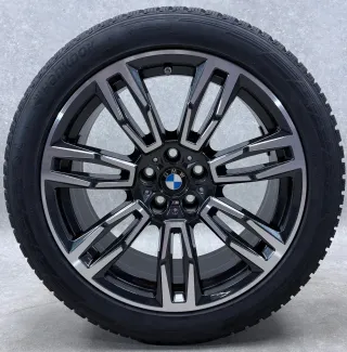 Original BMW 5er G60 Limousine BMW 5er G61 Touring BMW I5 Limousine 19 Zoll Y-Speiche 932 Winterräder 5A324E0 Midnightgrey Bicolor - Bild 3