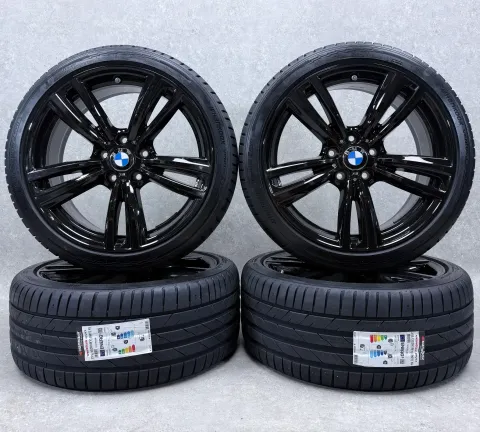Background image for Original BMW 3er F30 F31 BMW 4er F32 F33 F36 19 Zoll Styling M442 Sommerräder + RDKS 7846780 Schwarz glanz