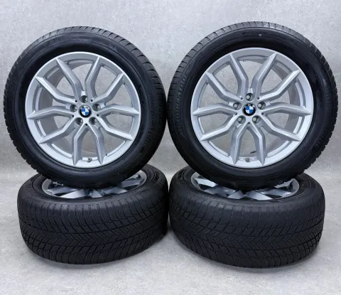 Background image for Original BMW X5 G05 BMW X6 G06 18 Zoll Styling 618 Winterräder + RDKS 6880684 Silber 2x6mm + 2x5-6mm
