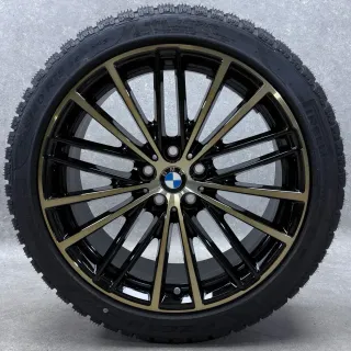 Original BMW 5er G30 G31 BMW 19 Zoll Styling 635 Winterräder + RDKS 6894839 Bicolor (Schwarz / Gold) NEU - Bild 3