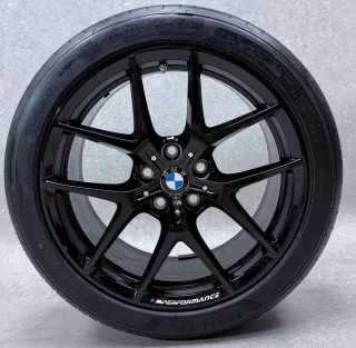 Original BMW 1er F70 BMW 2er Gran Coupé F74 18 Zoll Styling M554 Sommerräder + RDKS 8092354 Schwarz glanz Neuwertig - Bild 2