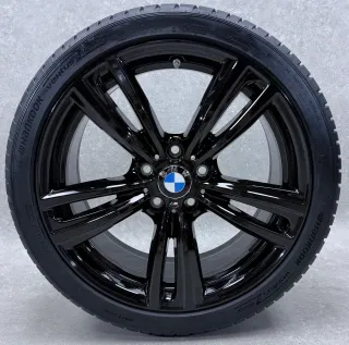 Original BMW 3er F30 F31 BMW 4er F32 F33 F36 19 Zoll Styling M442 Sommerräder + RDKS 7846780 Schwarz glanz - Bild 5