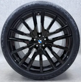 Original BMW X5 G05 BMW X6 G06 22 Zoll Styling M742 Sommerräder + RDKS 8090013 Schwarz Glanz - Bild 4