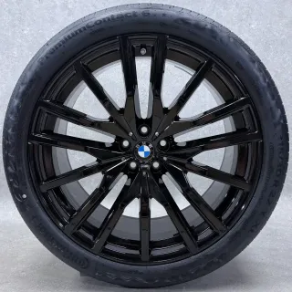 Original BMW X5 G05 BMW X6 G06 22 Zoll Styling M742 Sommerräder + RDKS 8090013 Schwarz Glanz - Bild 5