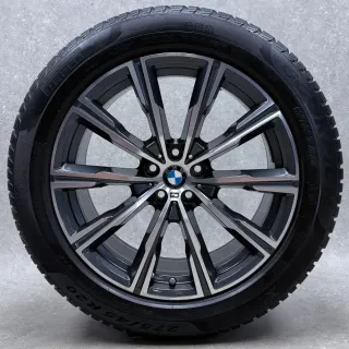 Original BMW X5 G05 BMW X6 G06 18 Zoll Styling 618 Winterräder + RDKS 6880684 Silber 2x6mm + 2x5-6mm - Bild 6
