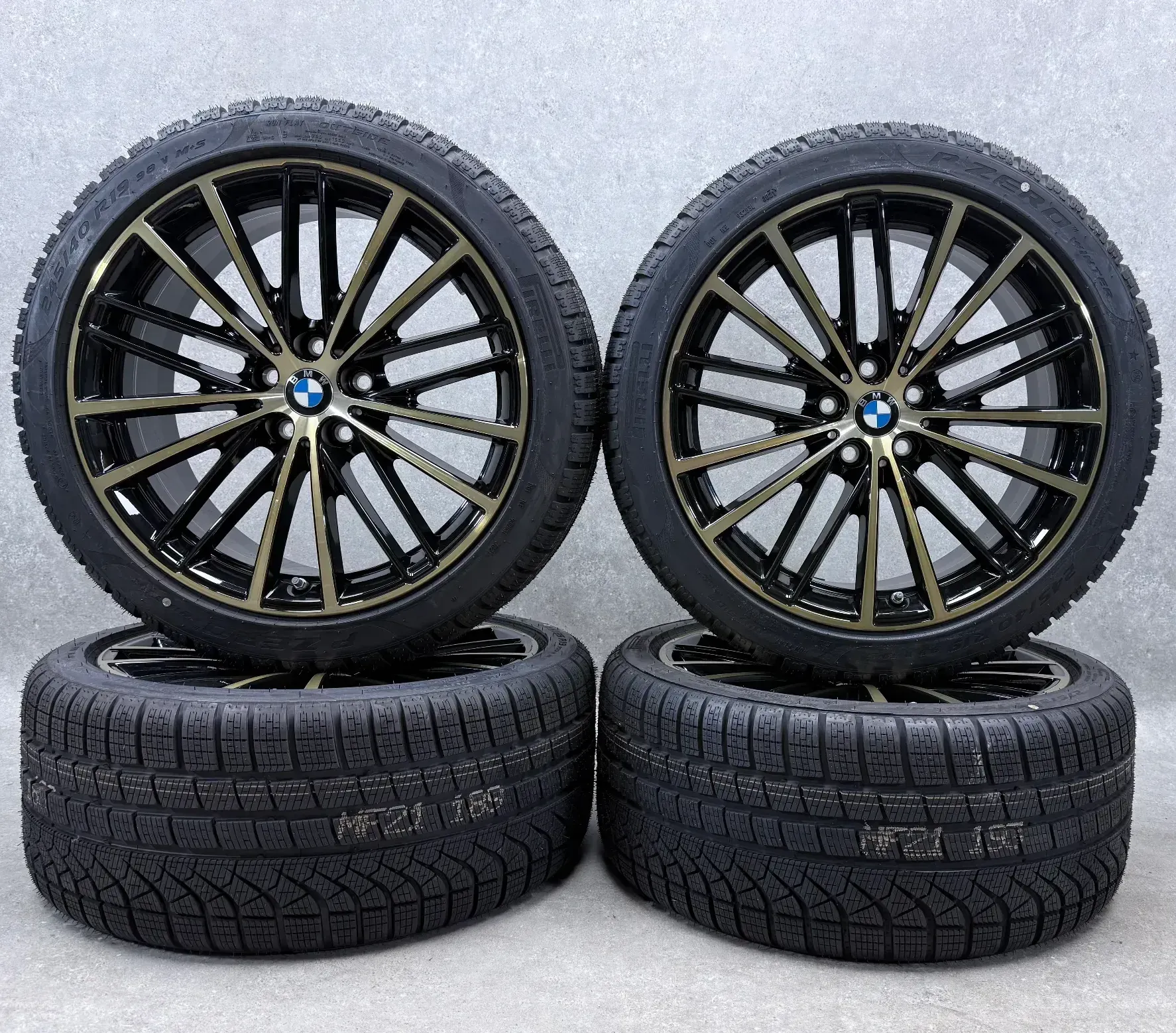 Original BMW 5er G30 G31 BMW 19 Zoll Styling 635 Winterräder + RDKS 6894839 Bicolor (Schwarz / Gold) NEU - Bild 1