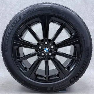 Original BMW X5 G05 BMW X6 G06 20 Zoll Styling M748 Winterräder + RDKS 6883765 Schwarz seidenmatt Neuwertig - Bild 4