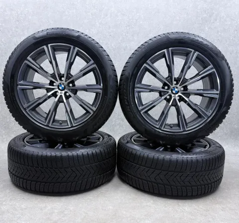 Background image for Original BMW X5 G05 BMW X6 G06 18 Zoll Styling 618 Winterräder + RDKS 6880684 Silber 2x6mm + 2x5-6mm