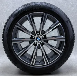 Original BMW X5 G05 BMW X6 G06 18 Zoll Styling 618 Winterräder + RDKS 6880684 Silber 2x6mm + 2x5-6mm - Bild 4