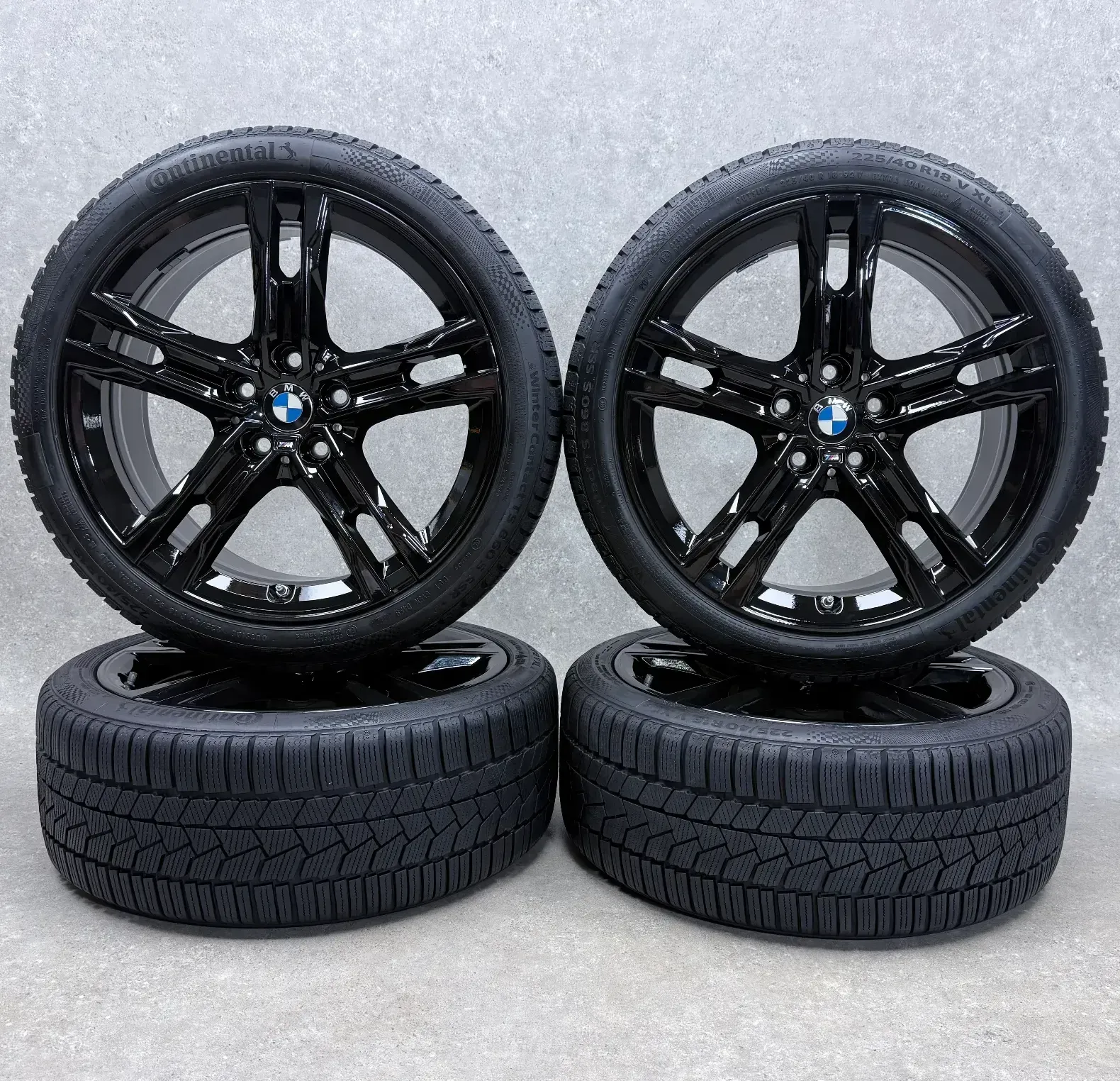 Original BMW 1er F40 BMW 2er Gran Coupé F44 18 Zoll M556 Doppelspeiche Winterräder + RDKS 8053524 Hochglanz schwarz 6-7mm - Bild 1