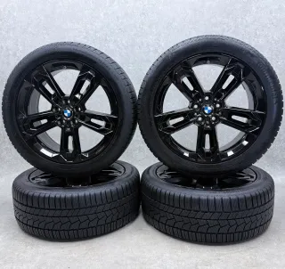 Original BMW X1 iX1 U11 BMW X2 iX2 U10 19 Zoll Doppelspeiche M871 Winterräder + RDKS 5A1E230 BLA Schwarz 2x7-8mm + 2x7mm - Bild 1