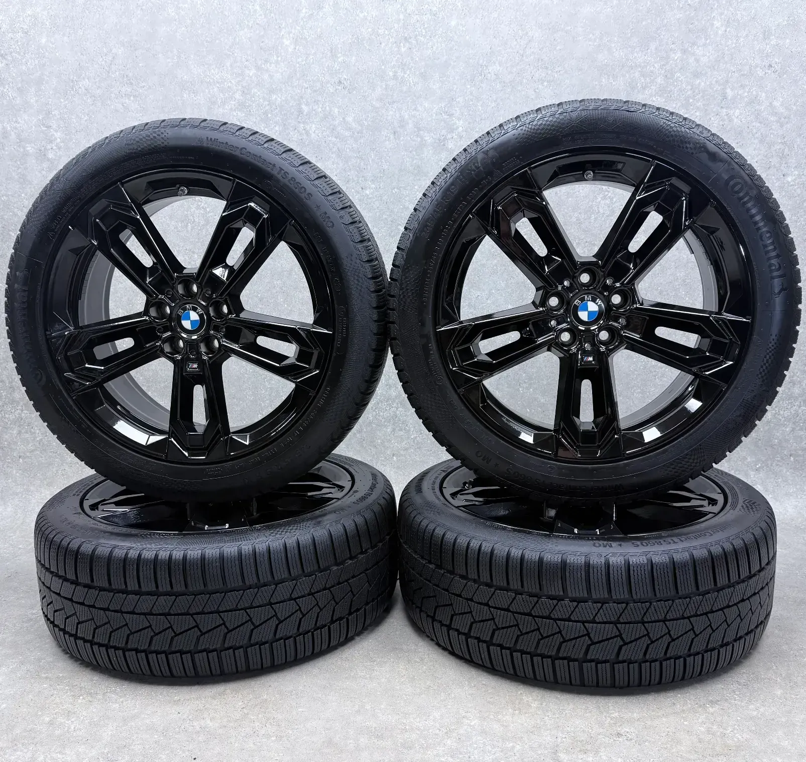 Original BMW X1 iX1 U11 BMW X2 iX2 U10 19 Zoll Doppelspeiche M871 Winterräder + RDKS 5A1E230 BLA Schwarz 2x7-8mm + 2x7mm - Bild 1